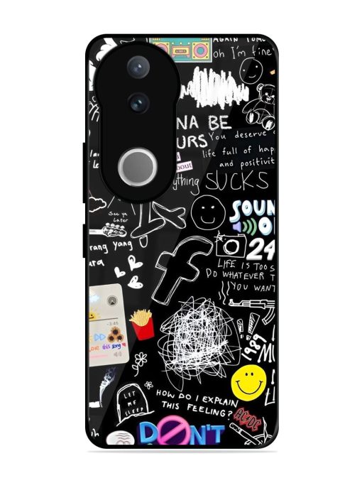 Doodle Diary Glossy Soft Edge Case for Vivo V50 (5G)