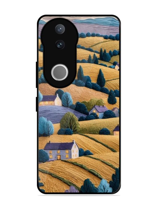 Rolling Hilltop Haven Glossy Soft Edge Case for Vivo V50 (5G)