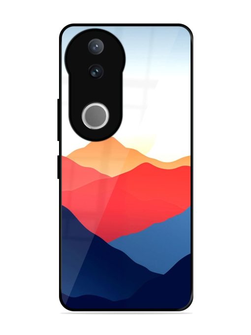 Sunset Peaks Glossy Soft Edge Case for Vivo V50 (5G)
