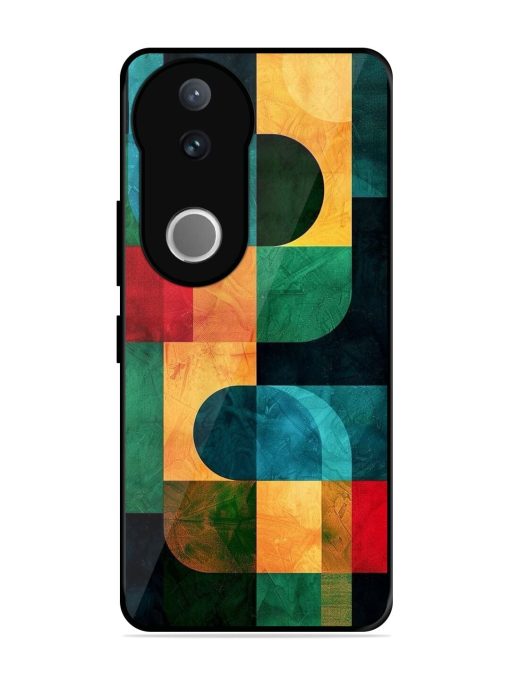 Geometric Harmony Glossy Soft Edge Case for Vivo V50 (5G)