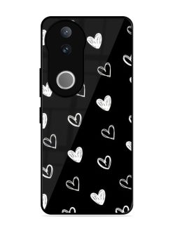 Scattered Hearts Glossy Soft Edge Case for Vivo V50 (5G)