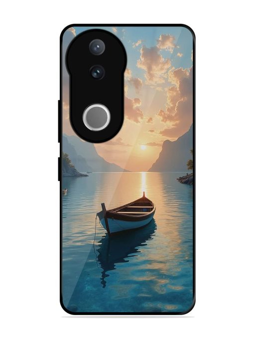Serene Sunset Glossy Soft Edge Case for Vivo V50 (5G)
