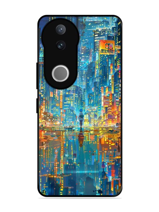 Neon Metropolis Glossy Soft Edge Case for Vivo V50 (5G)