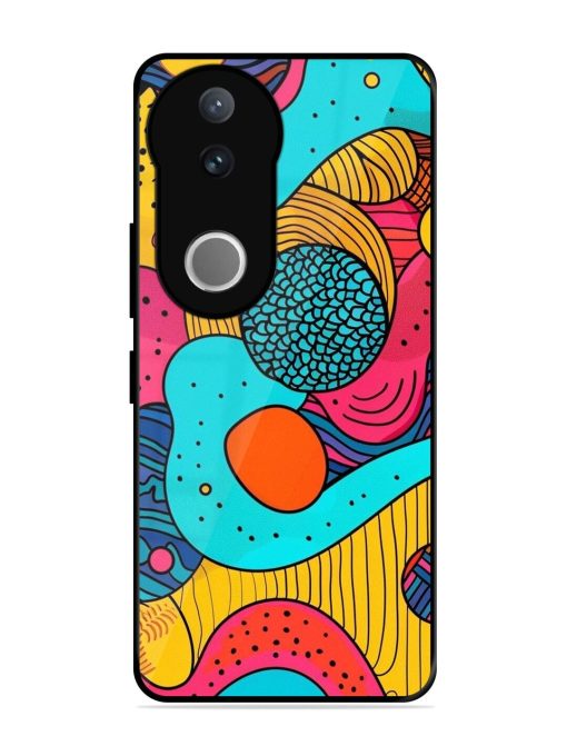 Psychedelic Patterns Glossy Soft Edge Case for Vivo V50 (5G)