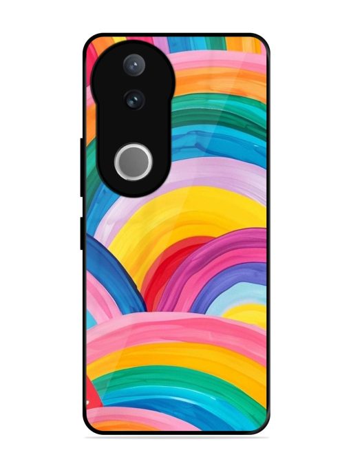 Rainbow Symphony Glossy Soft Edge Case for Vivo V50 (5G)