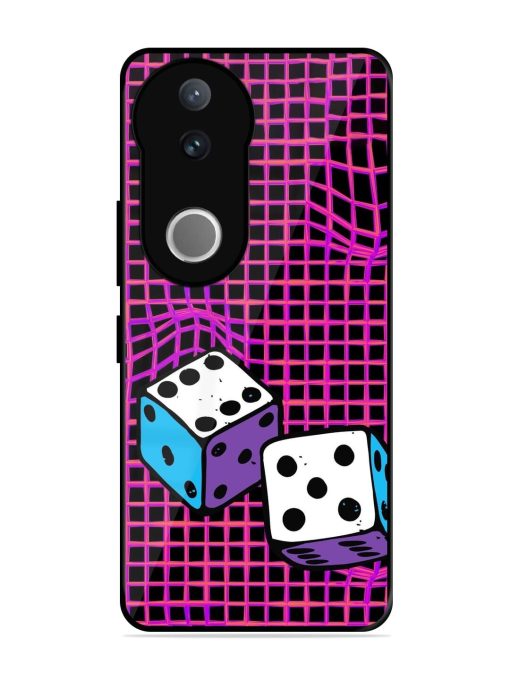Glitched Dice Glossy Soft Edge Case for Vivo V50 (5G)