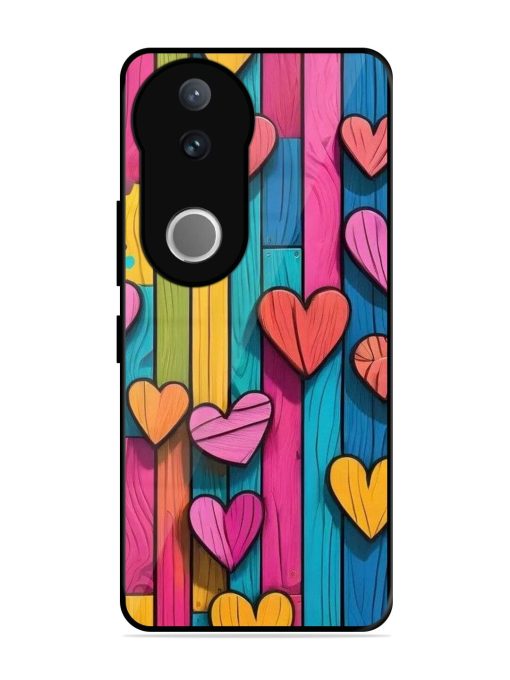 Rainbow Of Hearts Glossy Soft Edge Case for Vivo V50 (5G)