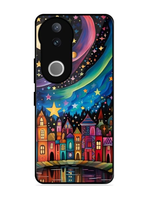 Starlit Village Glossy Soft Edge Case for Vivo V50 (5G)