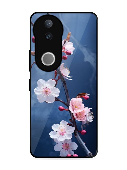 Delicate Blossoms Glossy Soft Edge Case for Vivo V50 (5G)