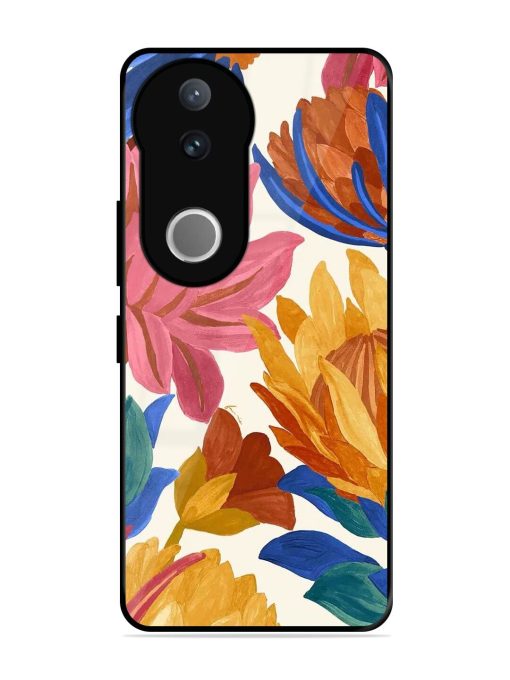 Blooming Tapestry Glossy Soft Edge Case for Vivo V50 (5G)