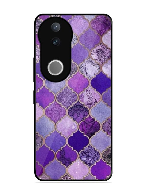 Purple Mosaic Magic Glossy Soft Edge Case for Vivo V50 (5G)