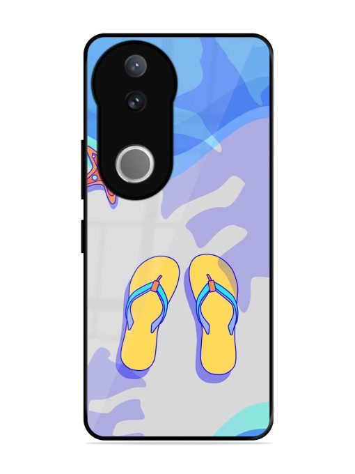 Sandy Toes And Salty Seas Glossy Soft Edge Case for Vivo V50 (5G)