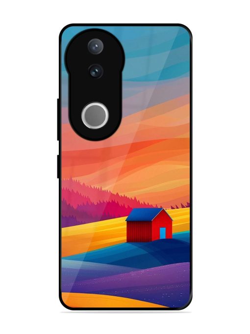 Sunset Solitude Glossy Soft Edge Case for Vivo V50 (5G)
