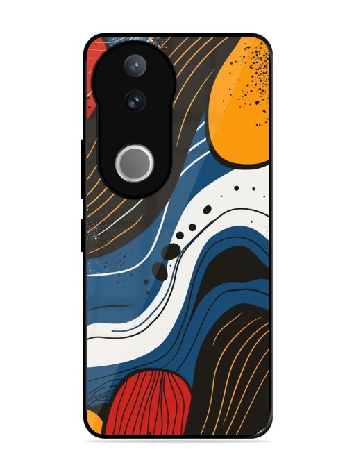 Abstract Expression Glossy Soft Edge Case for Vivo V50 (5G)