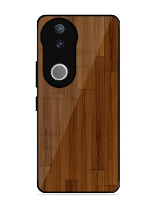 Warm Woodgrain Glossy Soft Edge Case for Vivo V50 (5G)