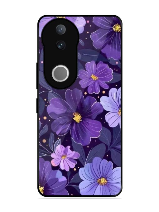 Purple Paradise Glossy Soft Edge Case for Vivo V50 (5G)