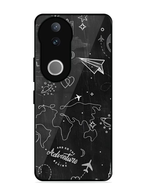 Wanderlust Sketchbook Glossy Soft Edge Case for Vivo V50 (5G)