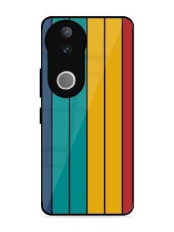 Retro Stripes Glossy Soft Edge Case for Vivo V50 (5G)