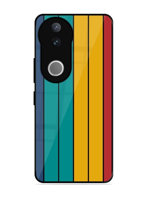 Retro Stripes Glossy Soft Edge Case for Vivo V50 (5G)