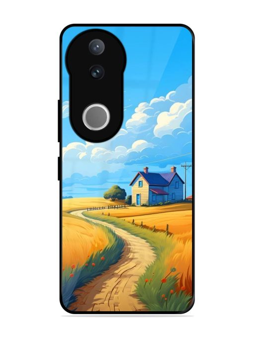Countryside Cottage Glossy Soft Edge Case for Vivo V50 (5G)