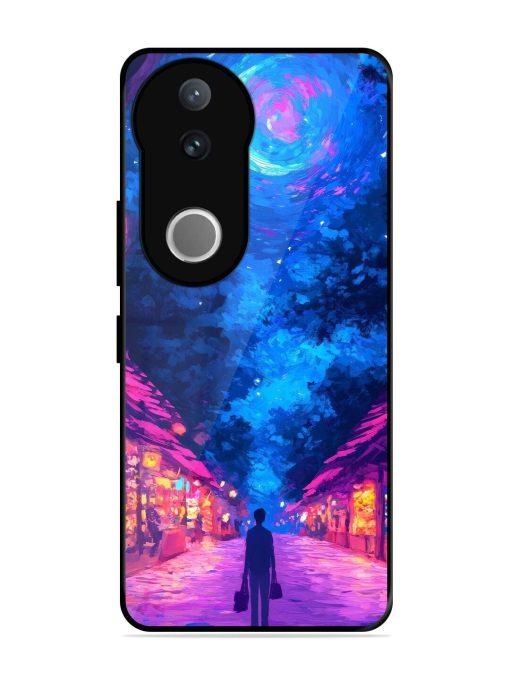 Neon Nightscape Glossy Soft Edge Case for Vivo V50 (5G)