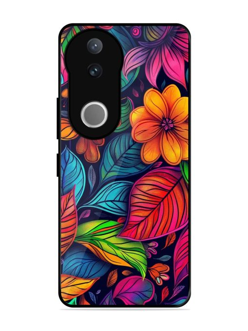 Rainbow Of Blooms Glossy Soft Edge Case for Vivo V50 (5G)