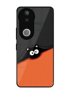 Peek-A-Boo Kitty Glossy Soft Edge Case for Vivo V50 (5G)