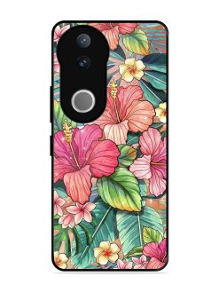 Tropical Tapestry Glossy Soft Edge Case for Vivo V50 (5G)