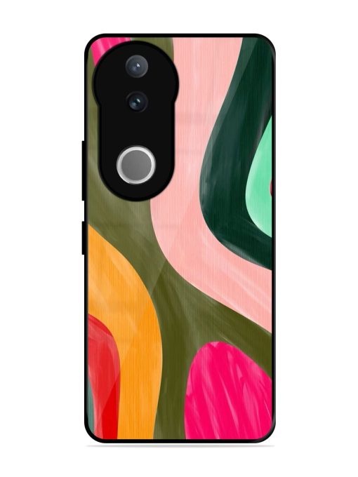 Wavy Wonderland Glossy Soft Edge Case for Vivo V50 (5G)