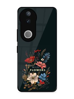 Dark Floral Glossy Soft Edge Case for Vivo V50 (5G)