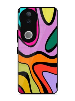 Groovy Swirls Glossy Soft Edge Case for Vivo V50 (5G)