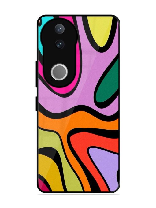 Groovy Swirls Glossy Soft Edge Case for Vivo V50 (5G)