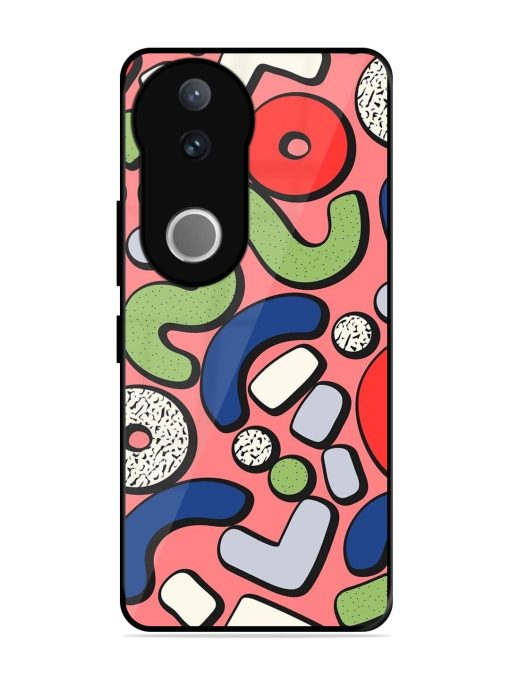 Groovy Geometric Shapes Glossy Soft Edge Case for Vivo V50 (5G)