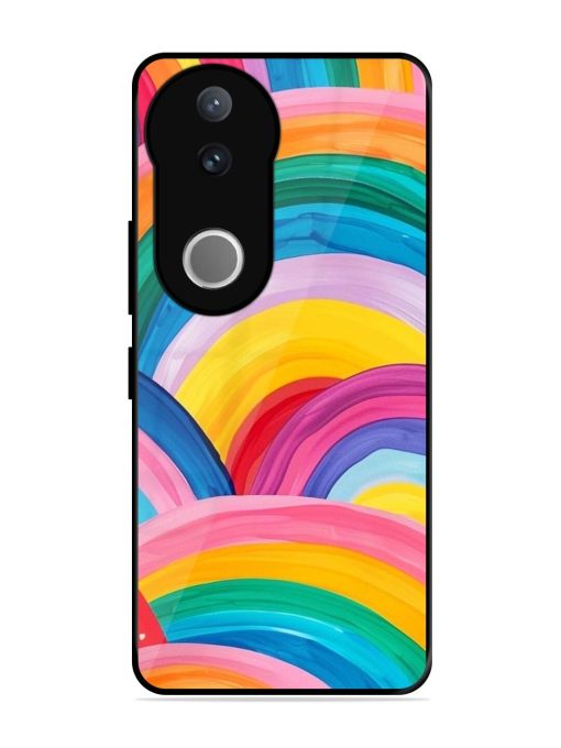Rainbow Cascade Glossy Soft Edge Case for Vivo V50 (5G)