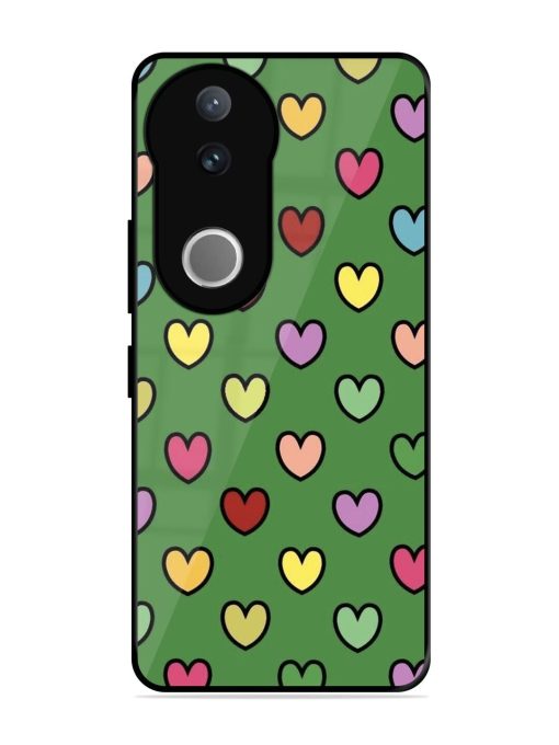 Rainbow Heart Parade Glossy Soft Edge Case for Vivo V50 (5G)