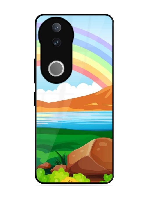 Rainbow Over The Lake Glossy Soft Edge Case for Vivo V50 (5G)