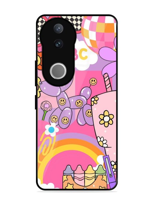 Whimsical Y2K Chaos Glossy Soft Edge Case for Vivo V50 (5G)