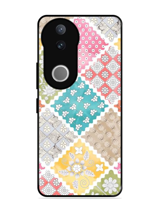 Patchwork Dreamscape Glossy Soft Edge Case for Vivo V50 (5G)