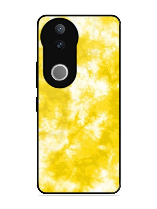 Golden Tie-Dye Twirl Glossy Soft Edge Case for Vivo V50 (5G)