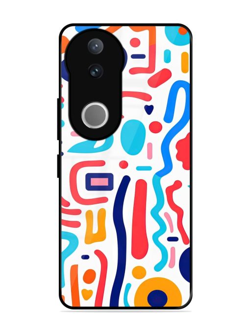 Whimsical Doodle Chaos Glossy Soft Edge Case for Vivo V50 (5G)
