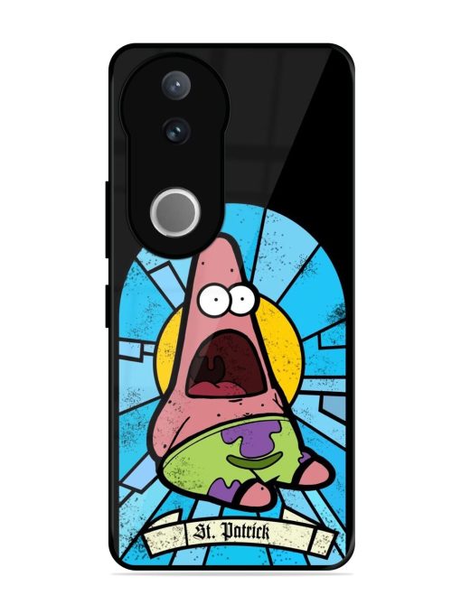 St. Patrick'S Day Stained Glass Patrick Star Glossy Soft Edge Case for Vivo V50 (5G)