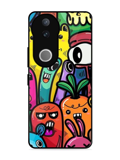 Whimsical Doodle Chaos Glossy Soft Edge Case for Vivo V50 (5G)