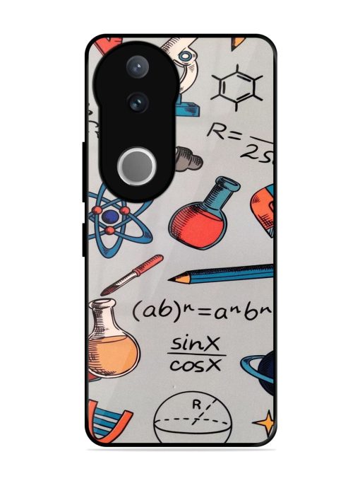 Science Doodle Delight Glossy Soft Edge Case for Vivo V50 (5G)