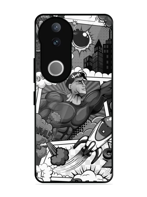 Comic Book Chaos Glossy Soft Edge Case for Vivo V50 (5G)
