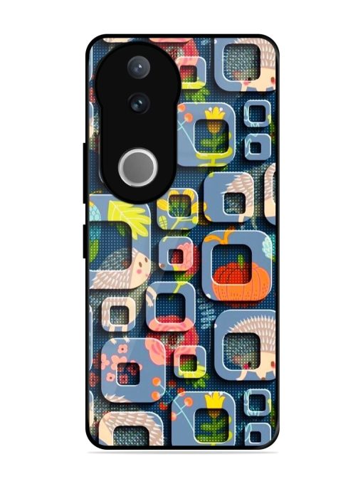 Hedgehog Hideout Glossy Soft Edge Case for Vivo V50 (5G)