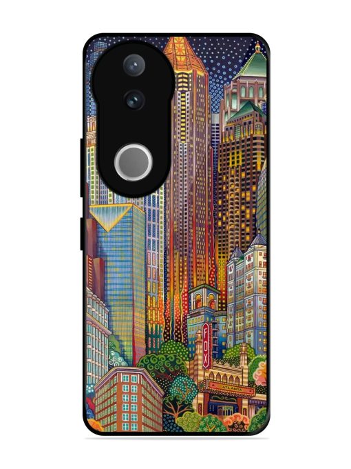 Neon Nightscape Glossy Soft Edge Case for Vivo V50 (5G)