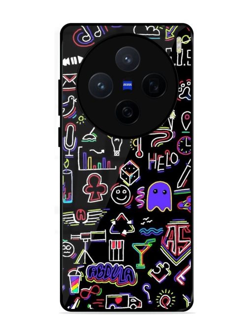 Neon Doodle Glossy Soft Edge Case for Vivo X200 (5G)