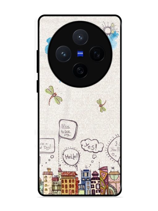 Doodle City Glossy Soft Edge Case for Vivo X200 (5G)