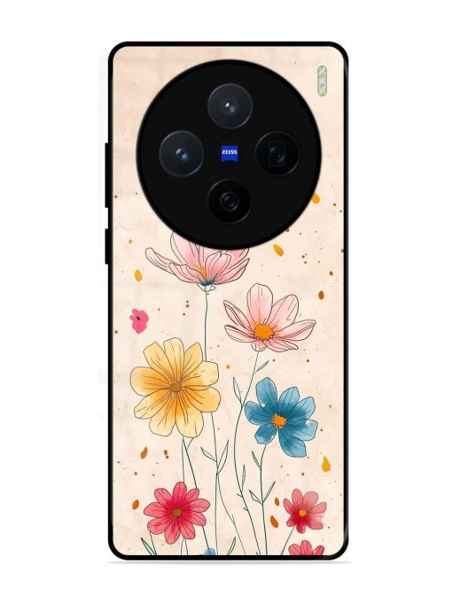 Delicate Bloom Glossy Soft Edge Case for Vivo X200 (5G)