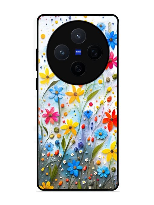 Vibrant Floral Glossy Soft Edge Case for Vivo X200 (5G)